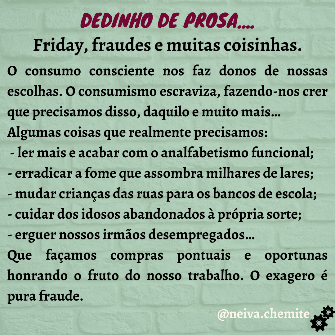 Read more about the article FRIDAY, FRAUDES E MUITAS COISINHAS.