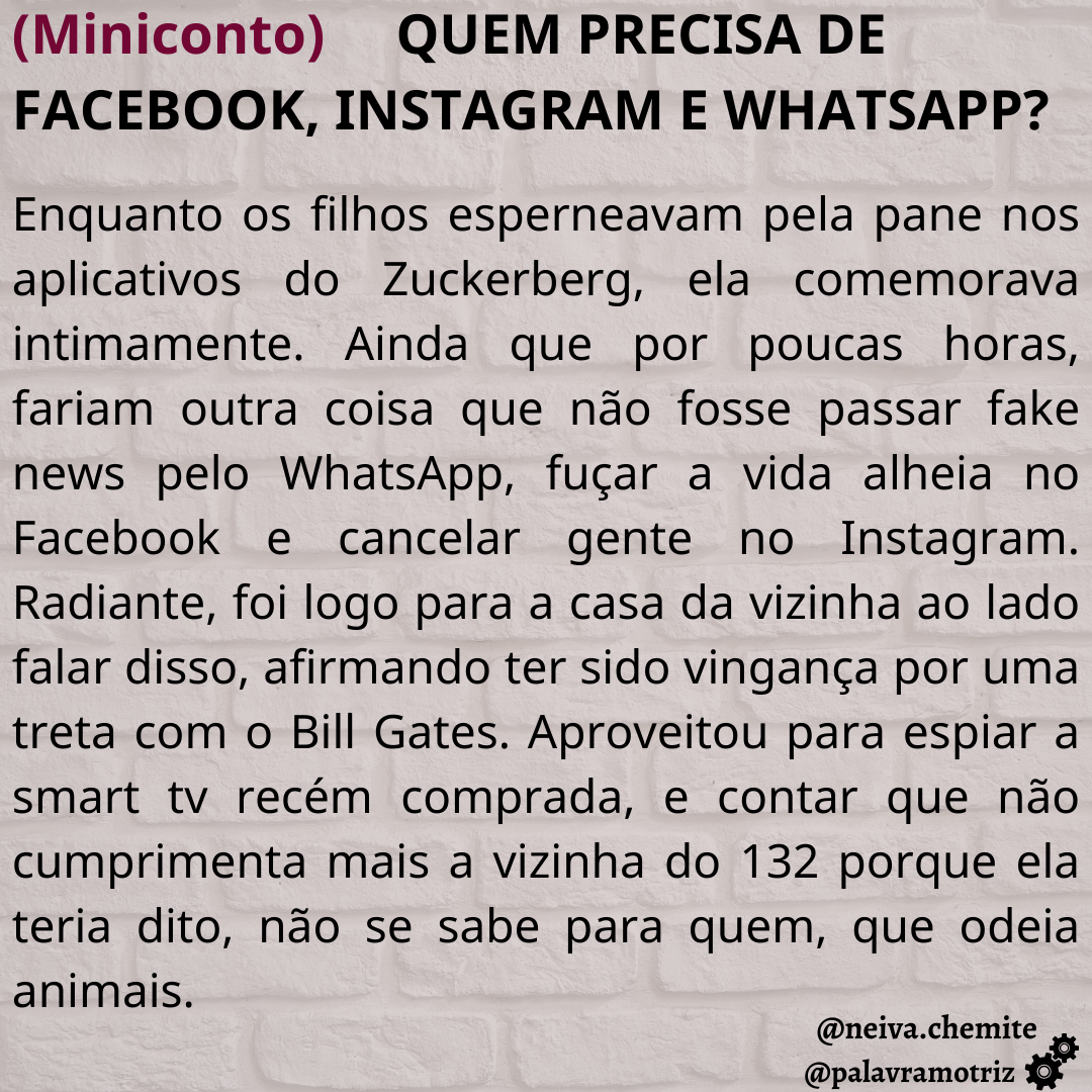 Read more about the article QUEM PRECISA DE FACEBOOK, INSTAGRAM E WHATSAPP?